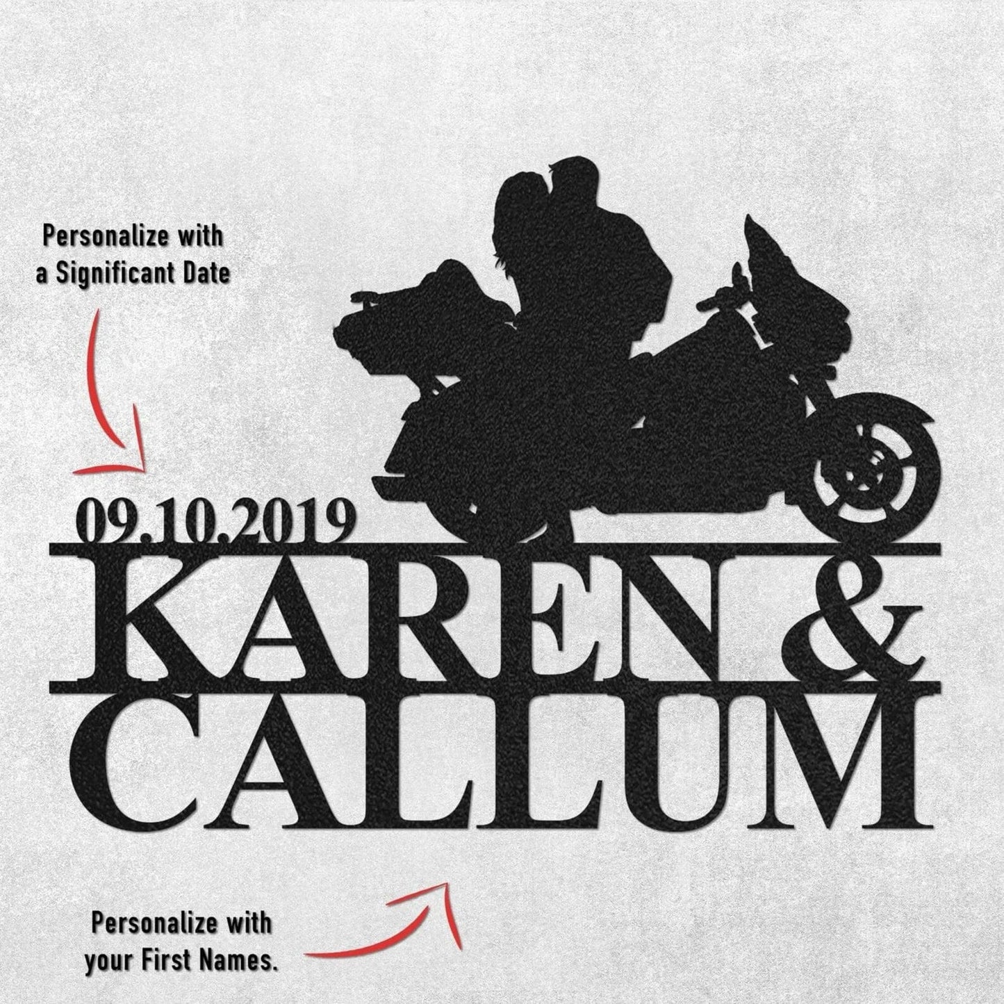 Ride of Love - Metal Art Monogram