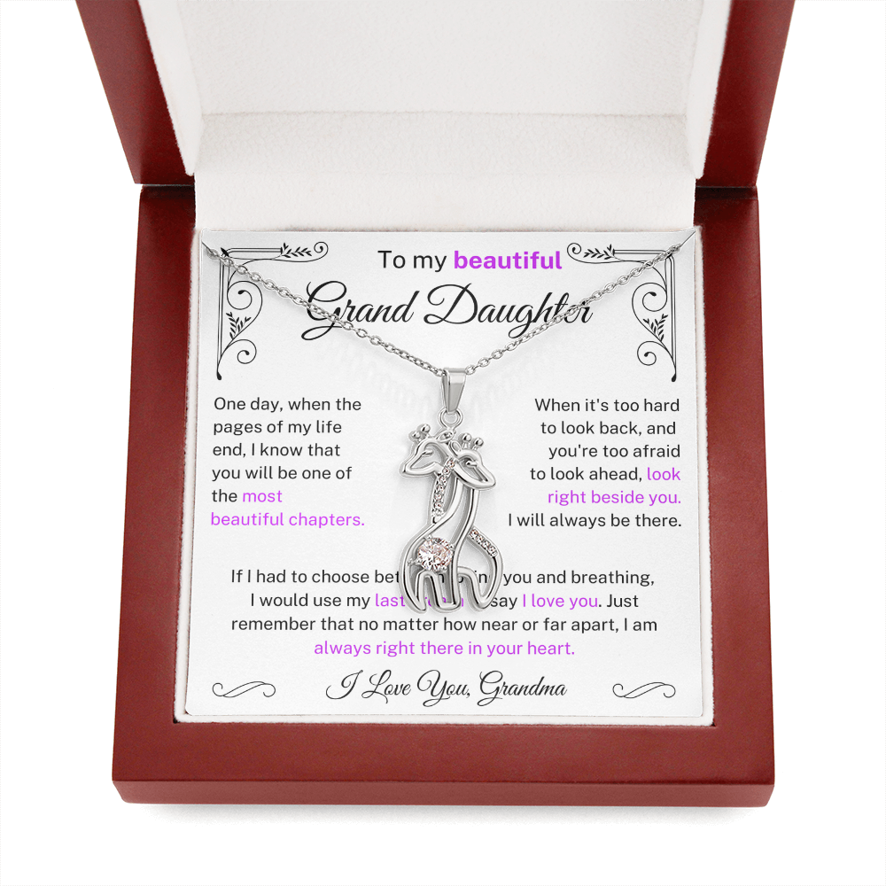 (Almost Sold Out) I would use my last breath to say I Love You - Necklace For Granddaughter