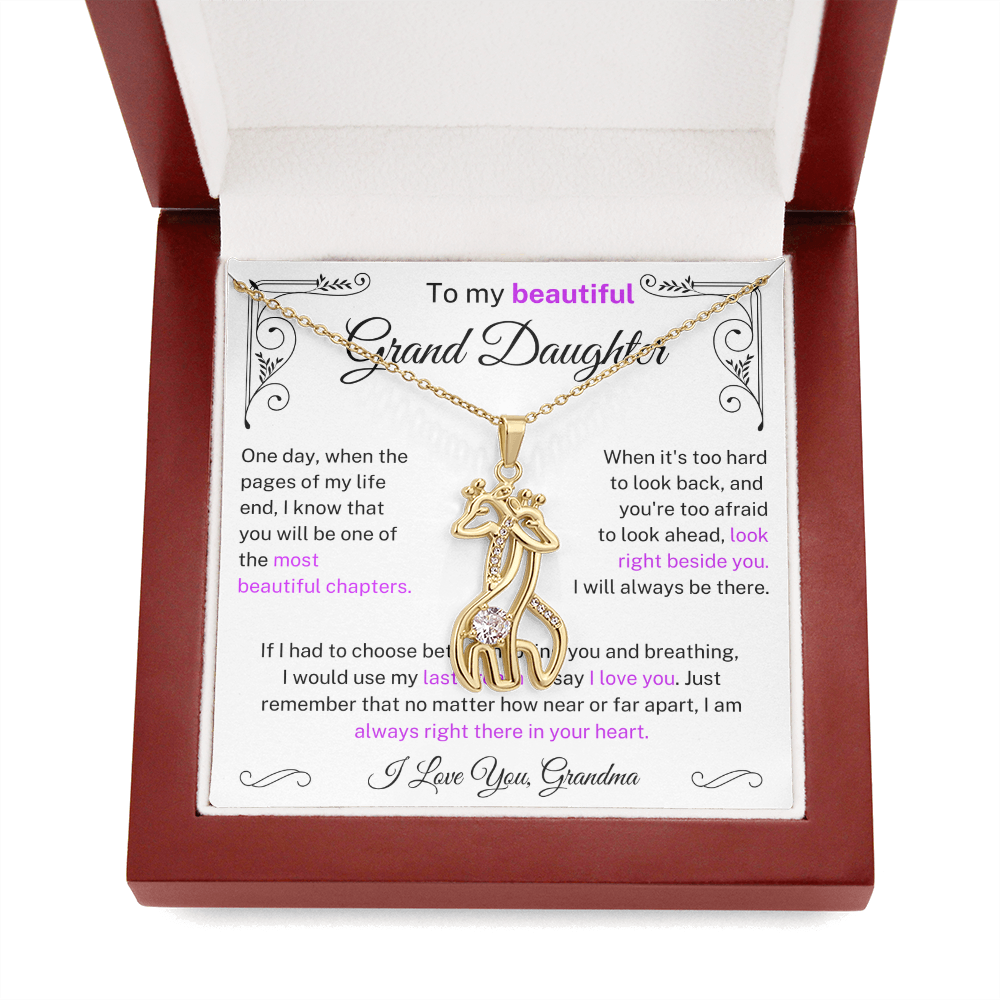 (Almost Sold Out) I would use my last breath to say I Love You - Necklace For Granddaughter