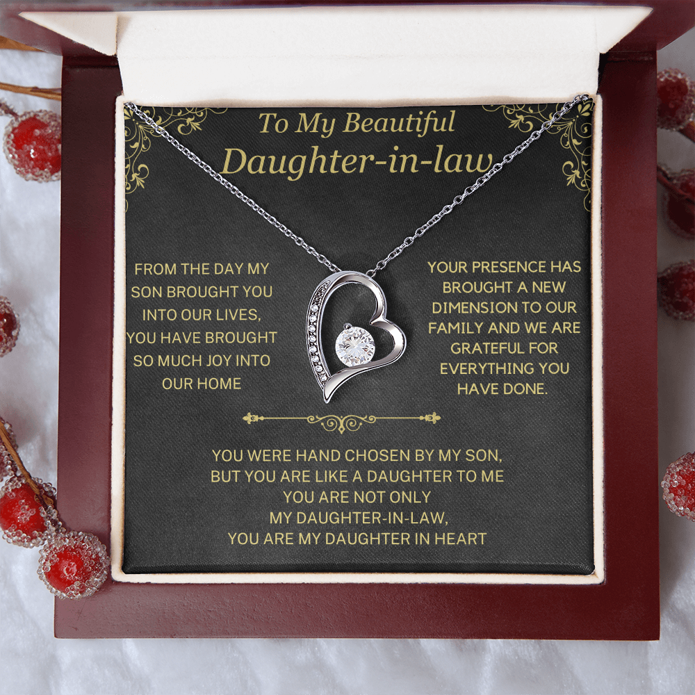(Almost Sold Out)  You Are My Daughter-in-Heart  Necklace For Daughter-in-Law
