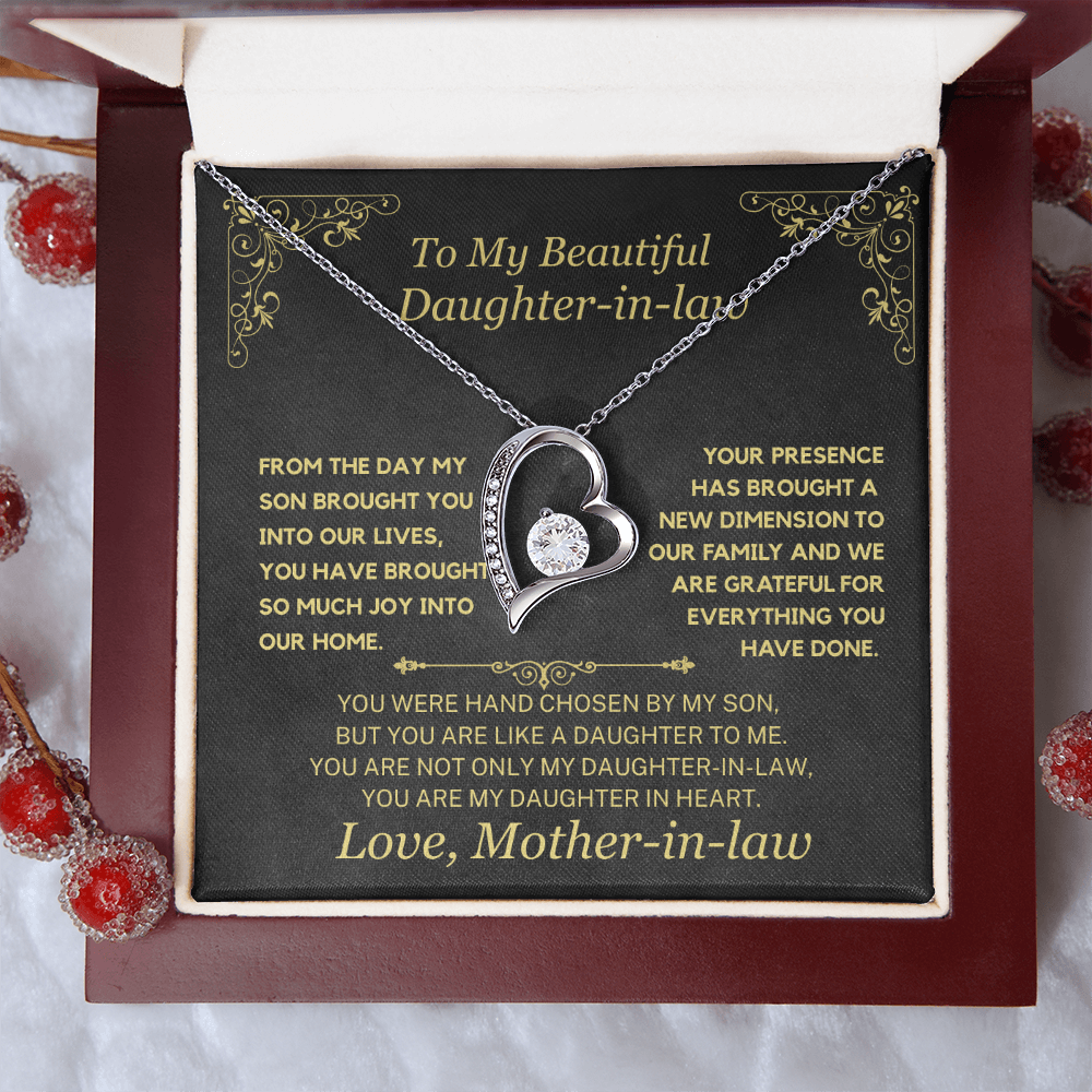 (Almost Sold Out) You Are My Daughter-in-Heart  Necklace For Daughter-in-Law.
