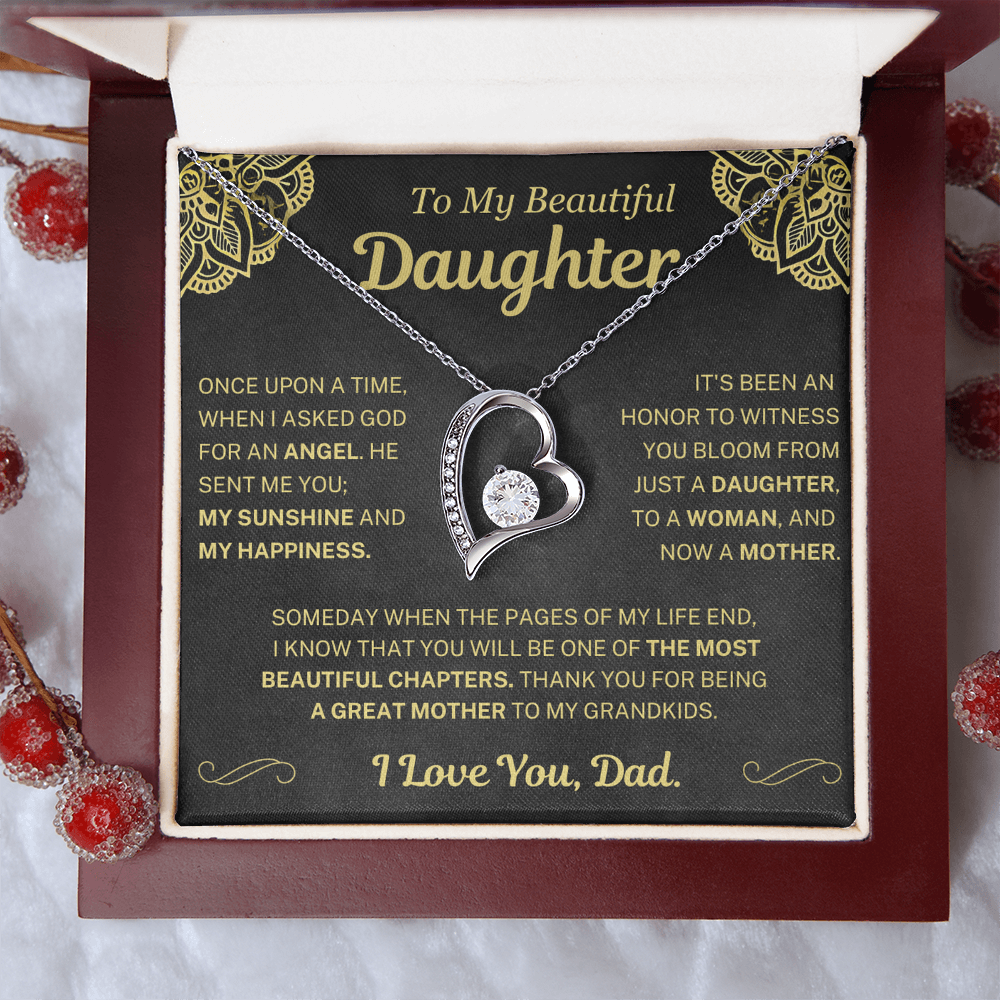 (Almost Sold Out) Thank You For Being A Great Mother - Necklace For Daughter From Dad