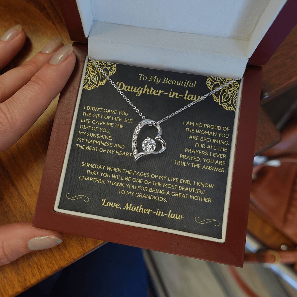 (Almost Sold Out) Life gave me the gift of you - Necklace for Daughter-in-law