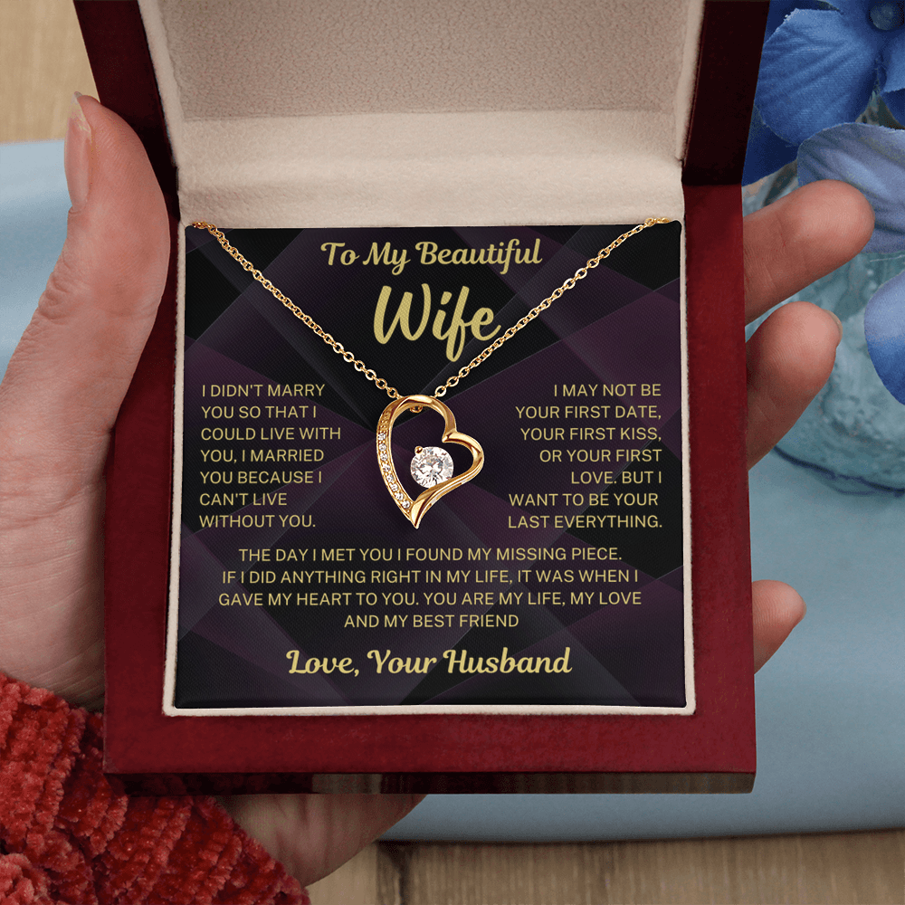 I can't live without you - Forever Love Necklace For Wife