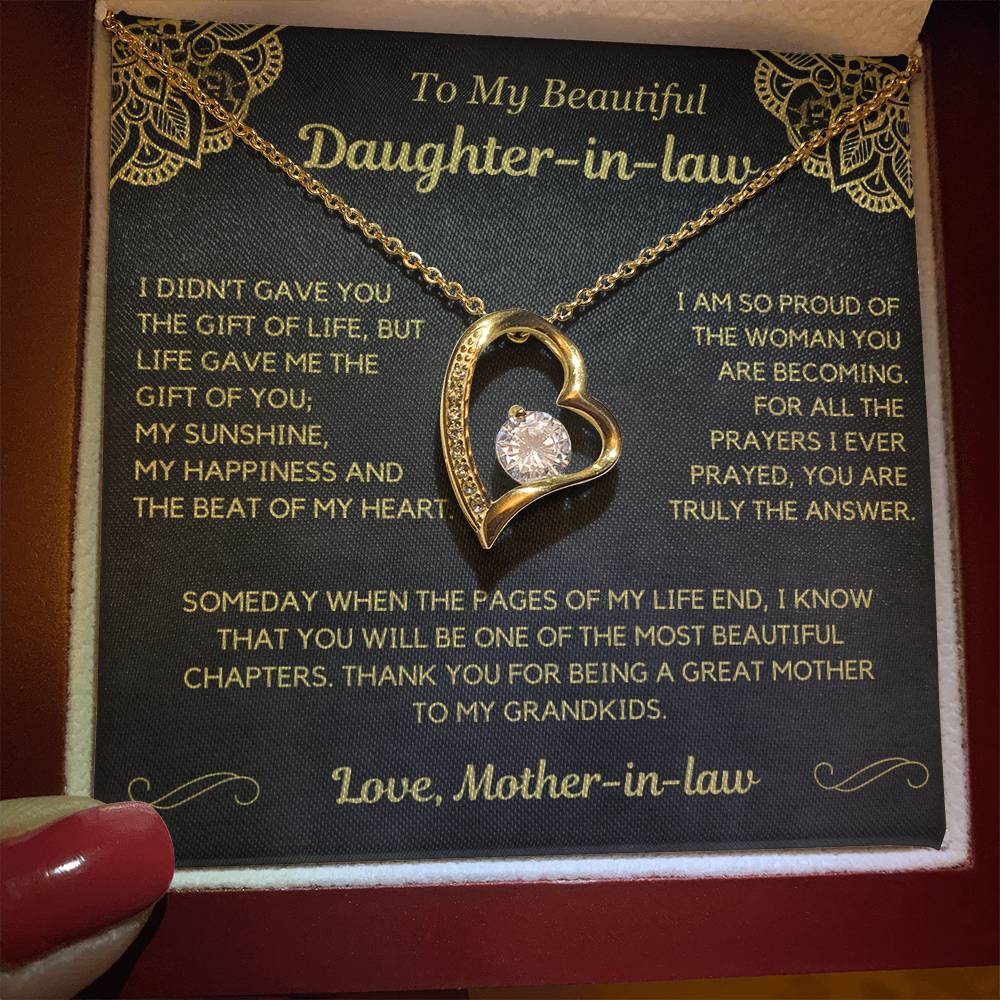 (Almost Sold Out) Life gave me the gift of you - Necklace for Daughter-in-law