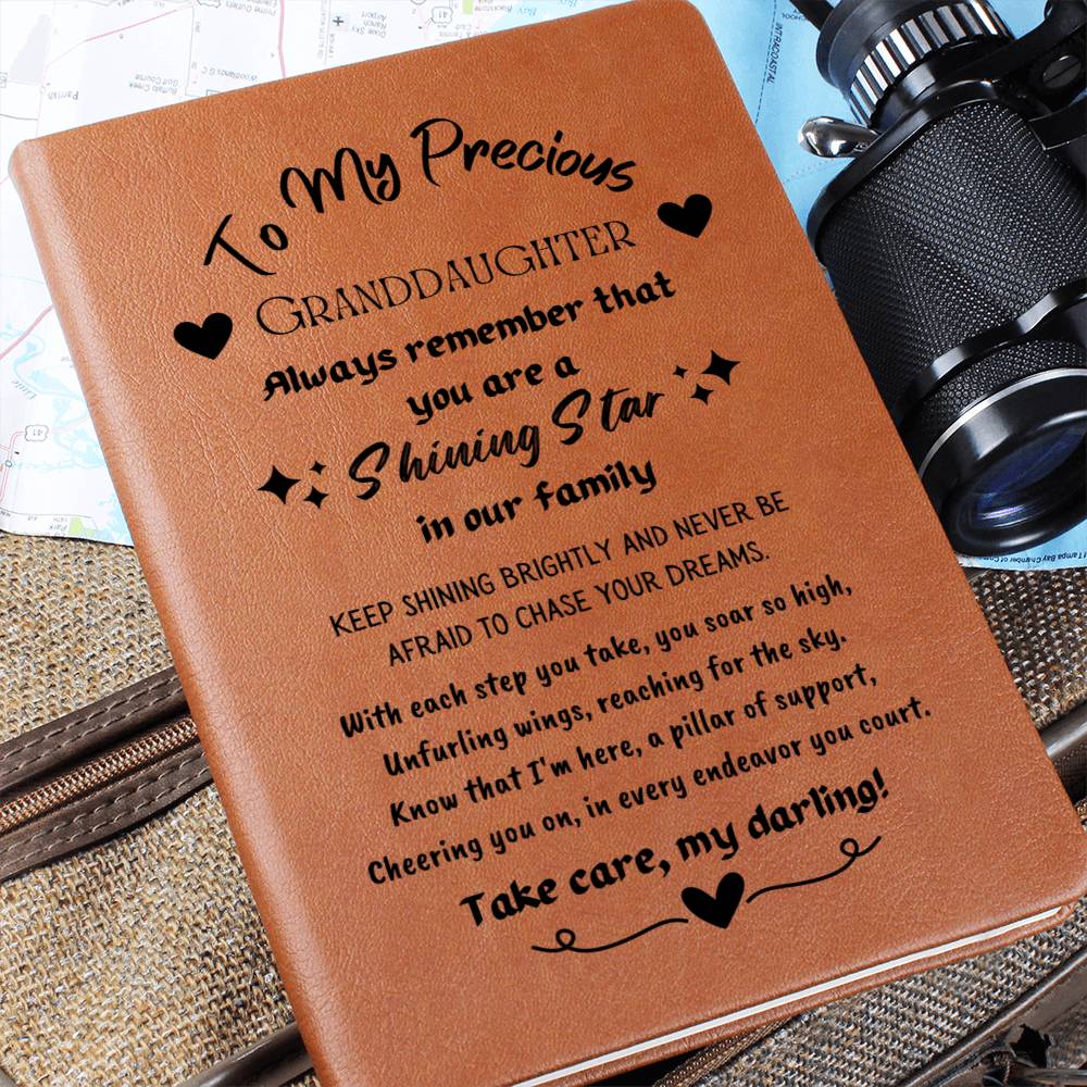 Granddaughter Gifts - Vegan Leather Ruled Notebook Journal