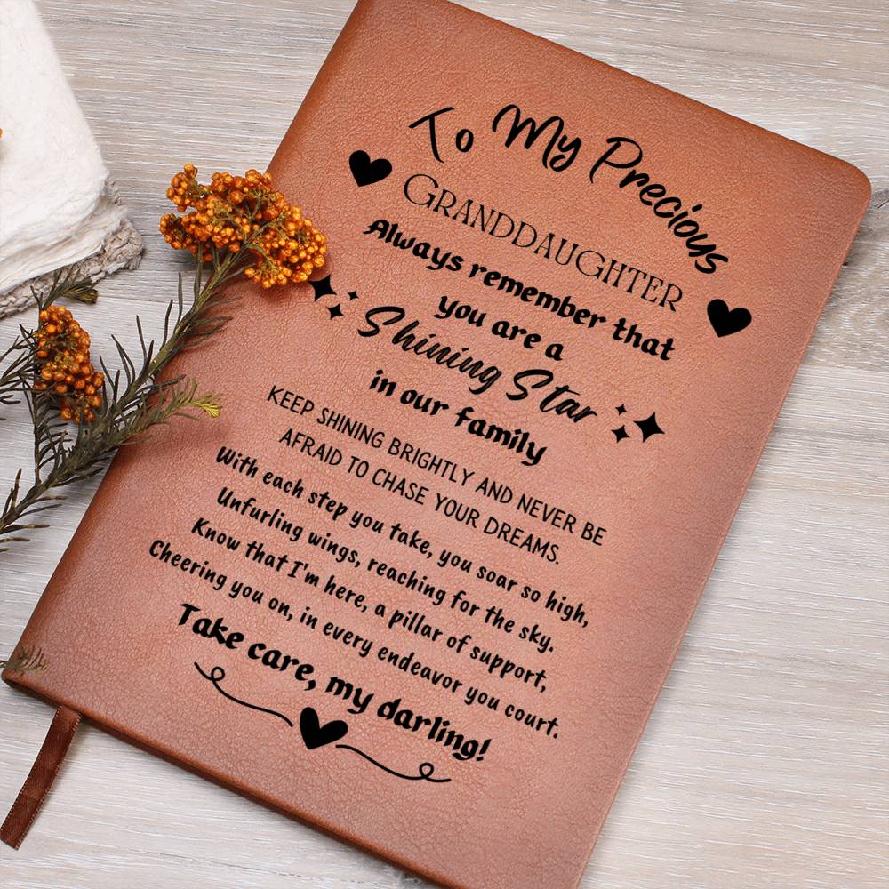 Granddaughter Gifts - Vegan Leather Ruled Notebook Journal