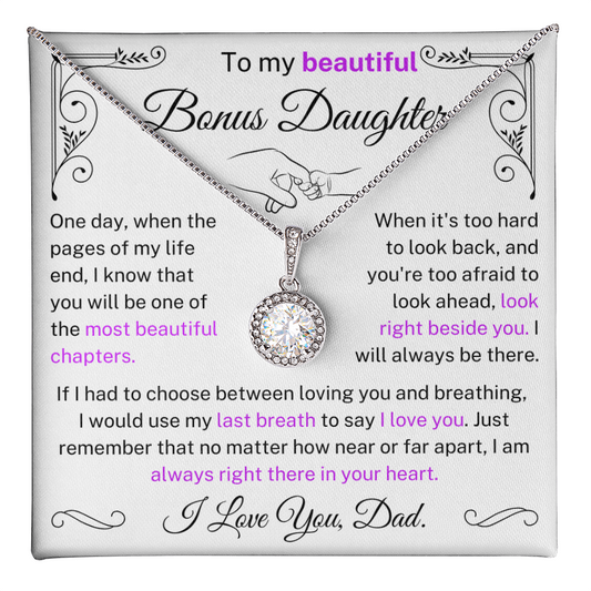 I would use my last breath to say I love you - Necklace For Bonus Daughter