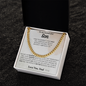 This world is better because you're in it - Cuban chain For Son