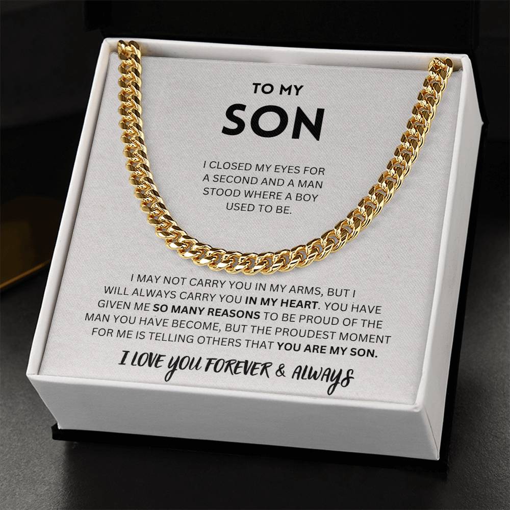 To My Son, You Made Me Proud - Cuban Chain