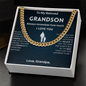 Believe in yourself - Artisan Cross Cuban Chain For Grandson