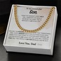 This world is better because you're in it - Cuban chain For Son