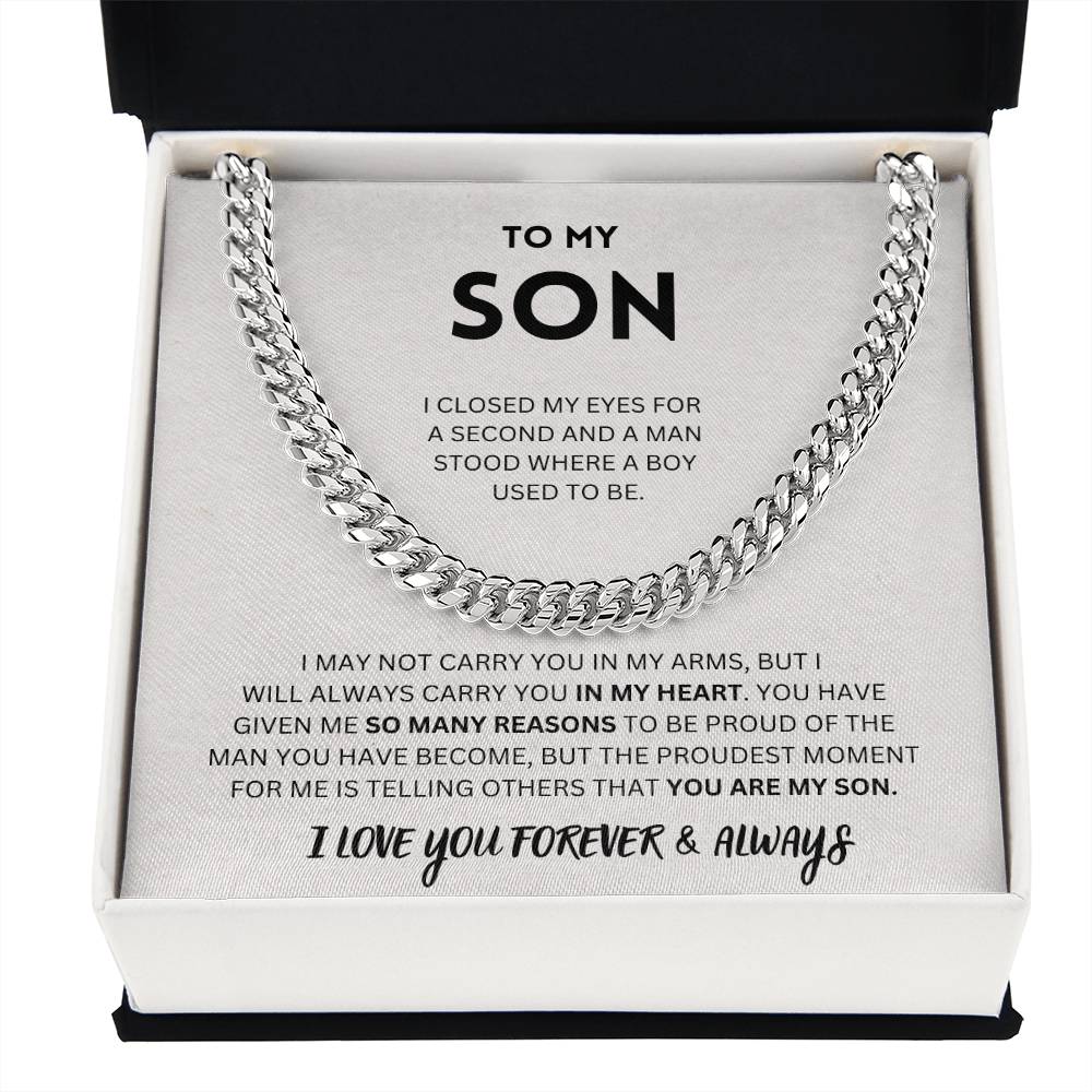 To My Son, You Made Me Proud - Cuban Chain
