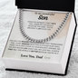 This world is better because you're in it - Cuban chain For Son