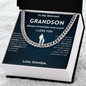 Believe in yourself - Artisan Cross Cuban Chain For Grandson