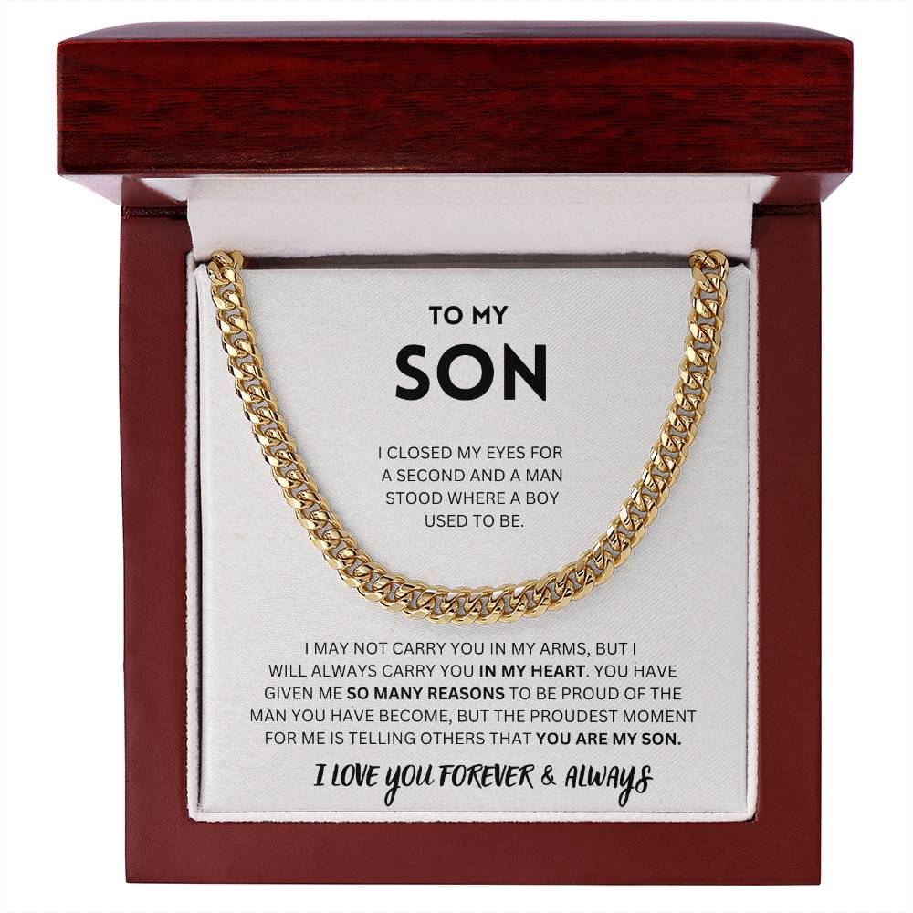 To My Son, You Made Me Proud - Cuban Chain