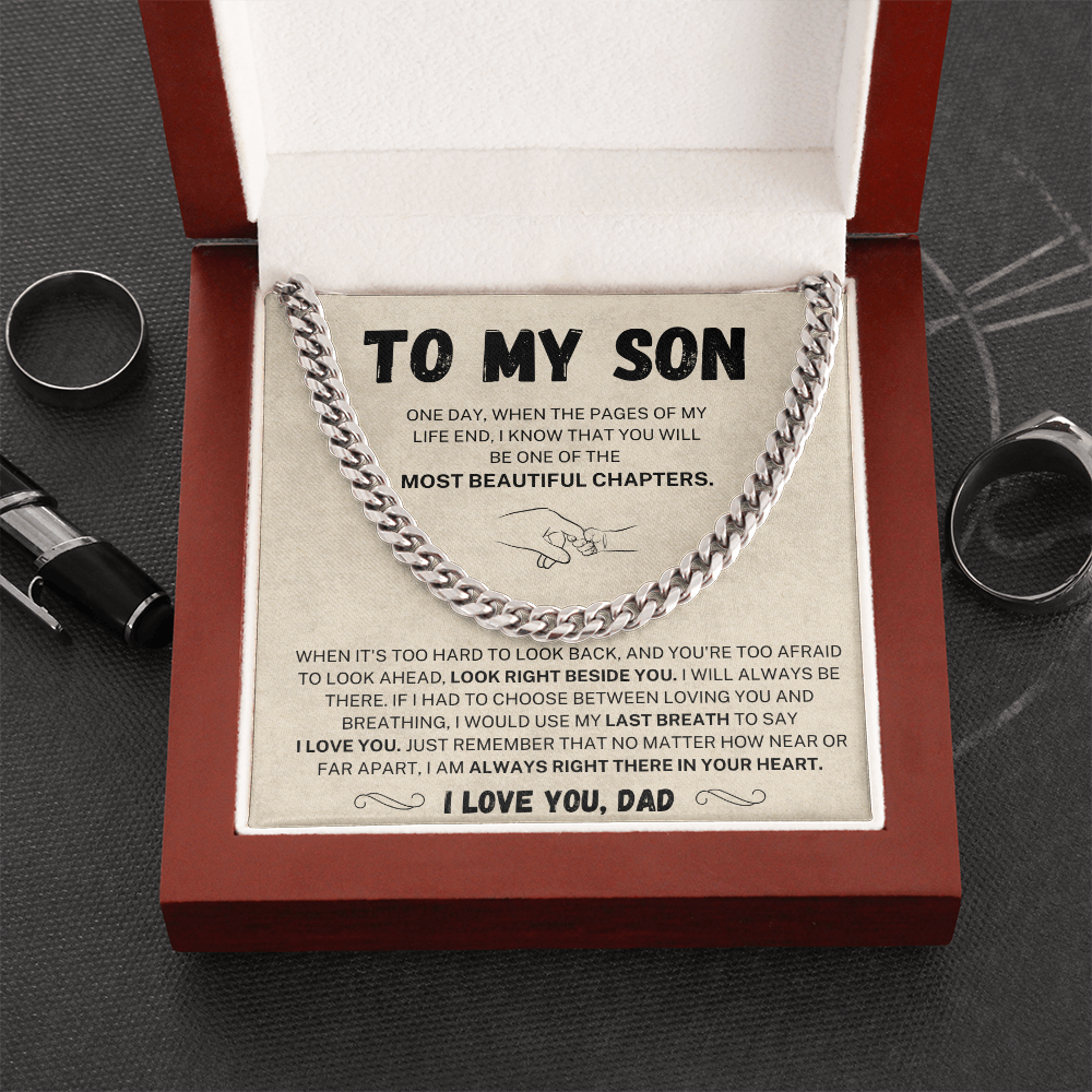 (Almost Sold Out) I would use my last breath to say I Love You - Cuban Chain For Son From Dad