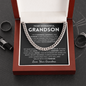 My love walks with you forever - Cuban Chain For Grandson
