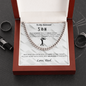 Keep believing in your yourself - Cuban chain For Son