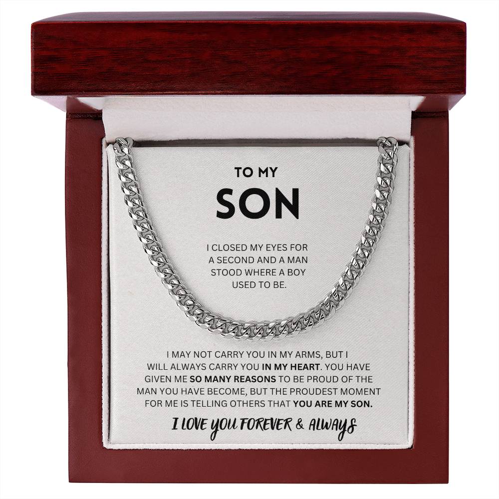 To My Son, You Made Me Proud - Cuban Chain