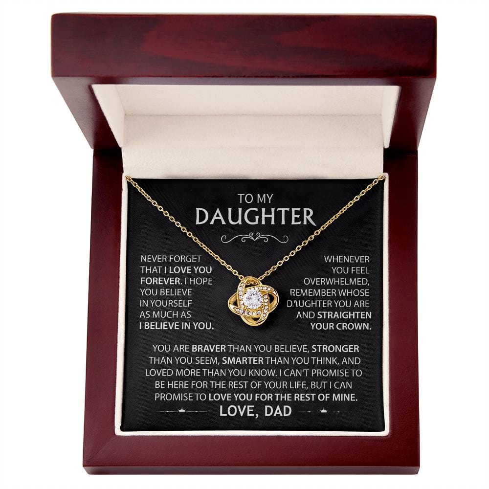 To My Daughter - Never Forget That I Love You Forever Necklace