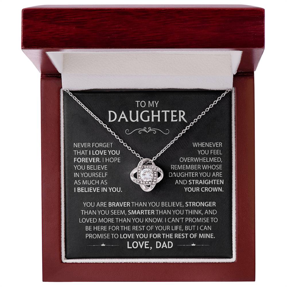 To My Daughter - Never Forget That I Love You Forever Necklace