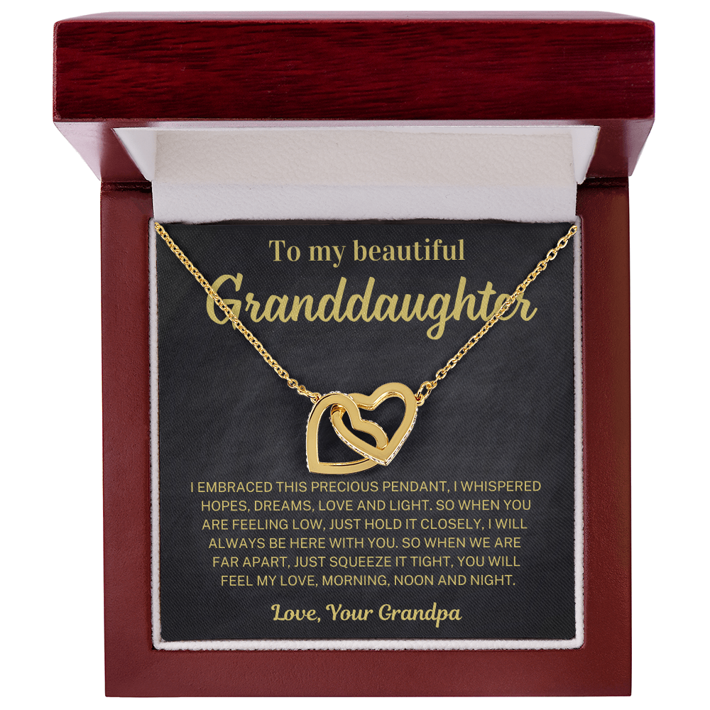 When you are feeling low, just hold it closely - Necklace For Granddaughter