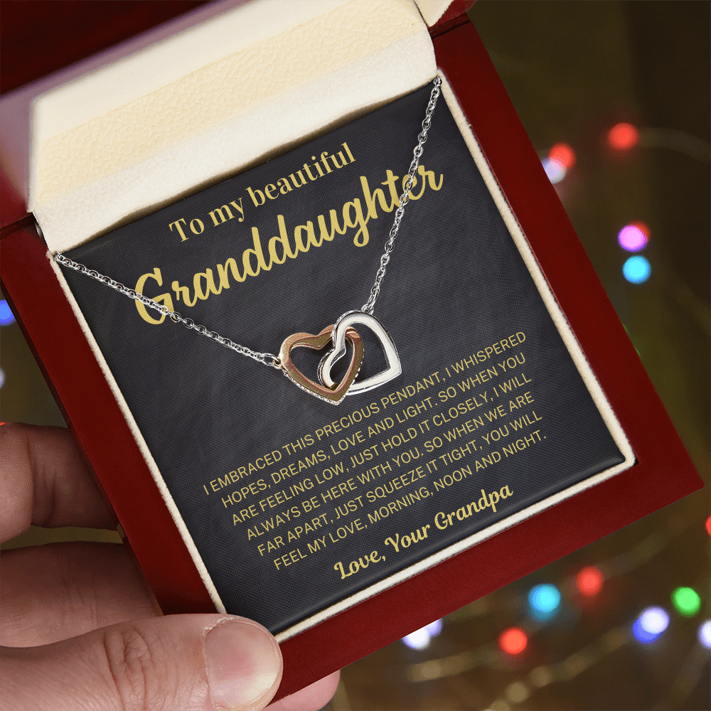 When you are feeling low, just hold it closely - Necklace For Granddaughter