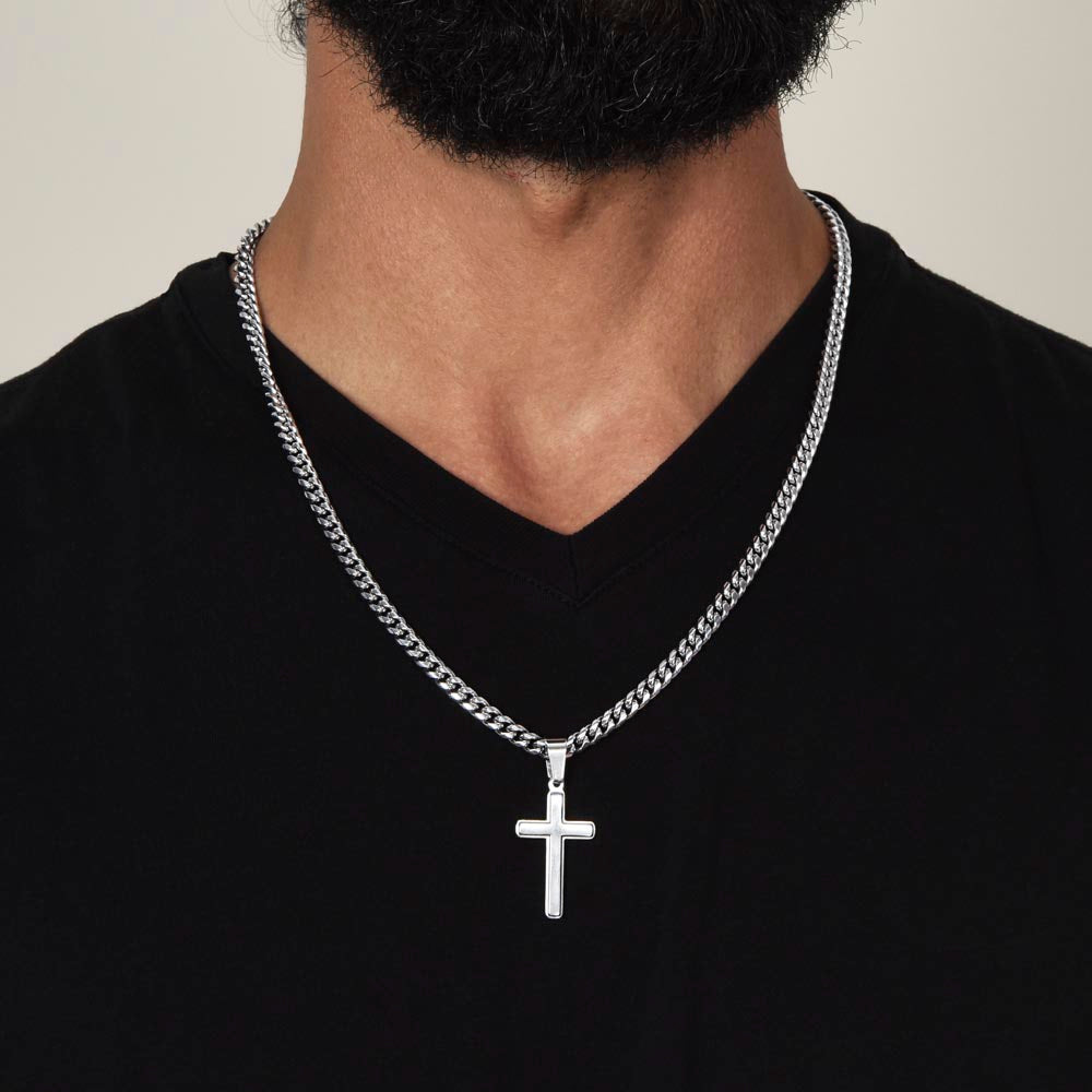 Remember whose Grandson you are - Artisan Cross Cuban Chain For Grandson