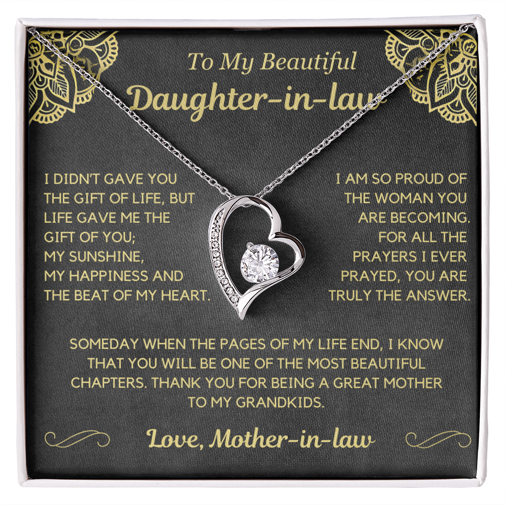 (Almost Sold Out) Life gave me the gift of you - Necklace for Daughter-in-law