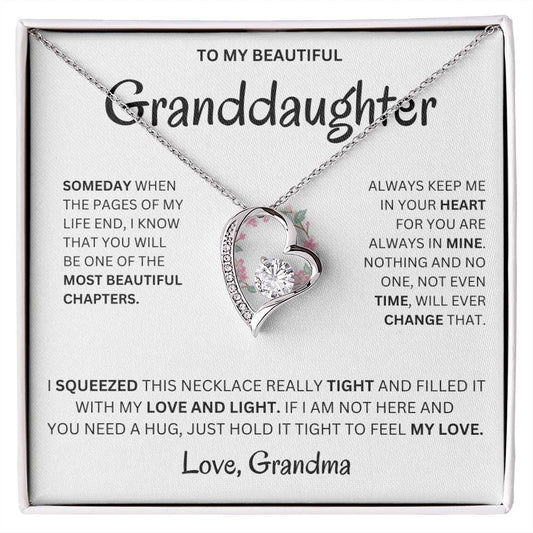 (Almost Sold Out) Keep Me In Your Heart Forever - Necklace For Granddaughter