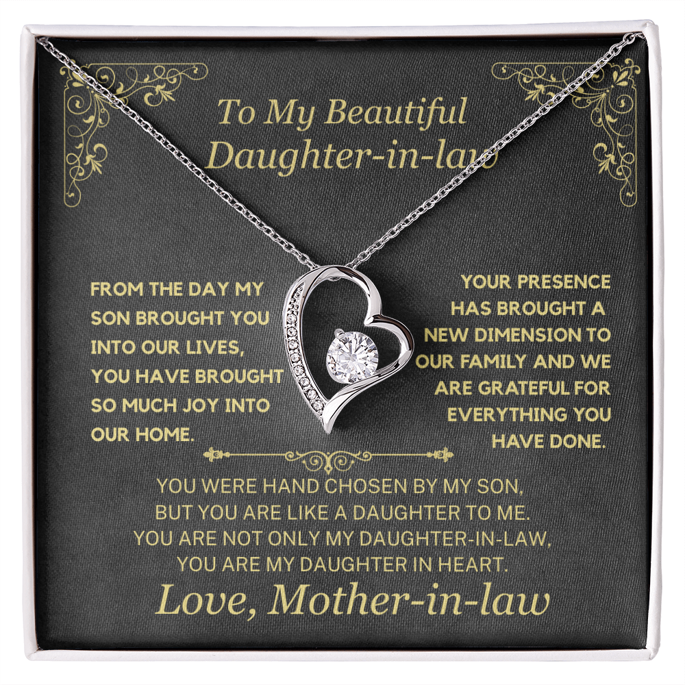 (Almost Sold Out) You Are My Daughter-in-Heart  Necklace For Daughter-in-Law.