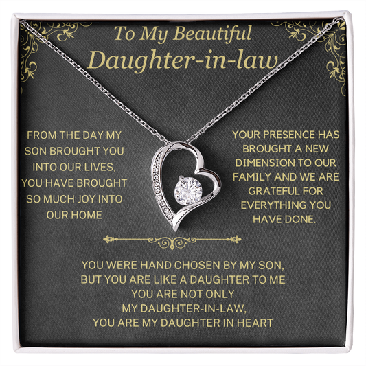 (Almost Sold Out)  You Are My Daughter-in-Heart  Necklace For Daughter-in-Law