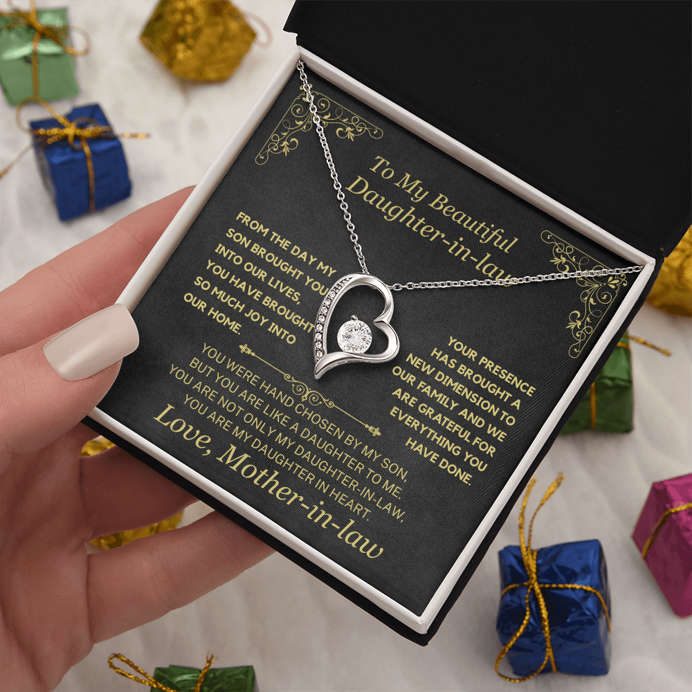 (Almost Sold Out) You Are My Daughter-in-Heart  Necklace For Daughter-in-Law.