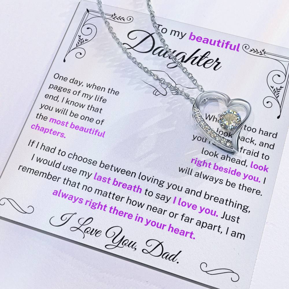 (Almost Sold Out) I would use my last breath to say I Love You - Necklace For Daughter