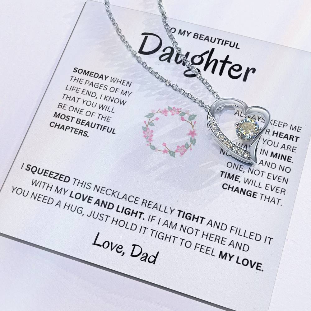 (Almost Sold Out) Always Keep Me In Your Heart - Necklace For Daughter From Dad