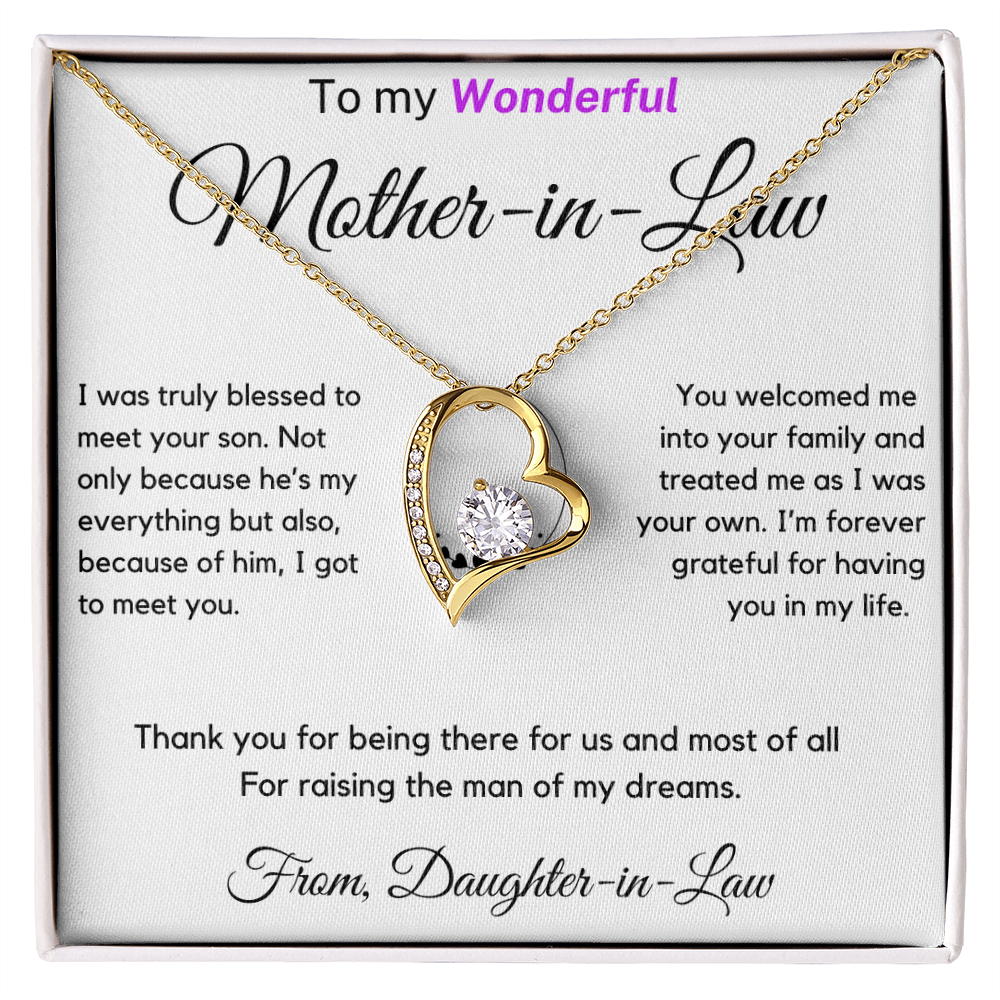 (Almost Sold Out) I'm Forever Grateful For Having You In My Life - Necklace For Mother-in-law