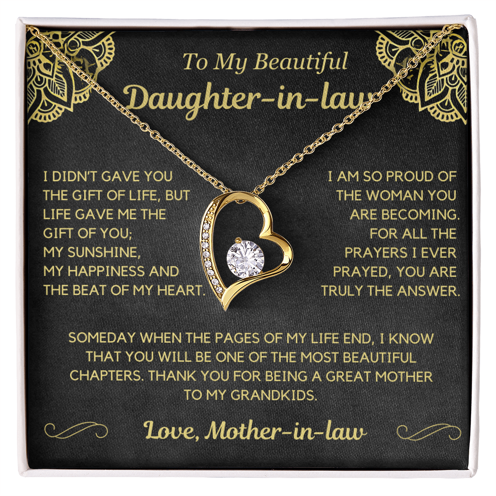 (Almost Sold Out) Life gave me the gift of you - Necklace for Daughter-in-law