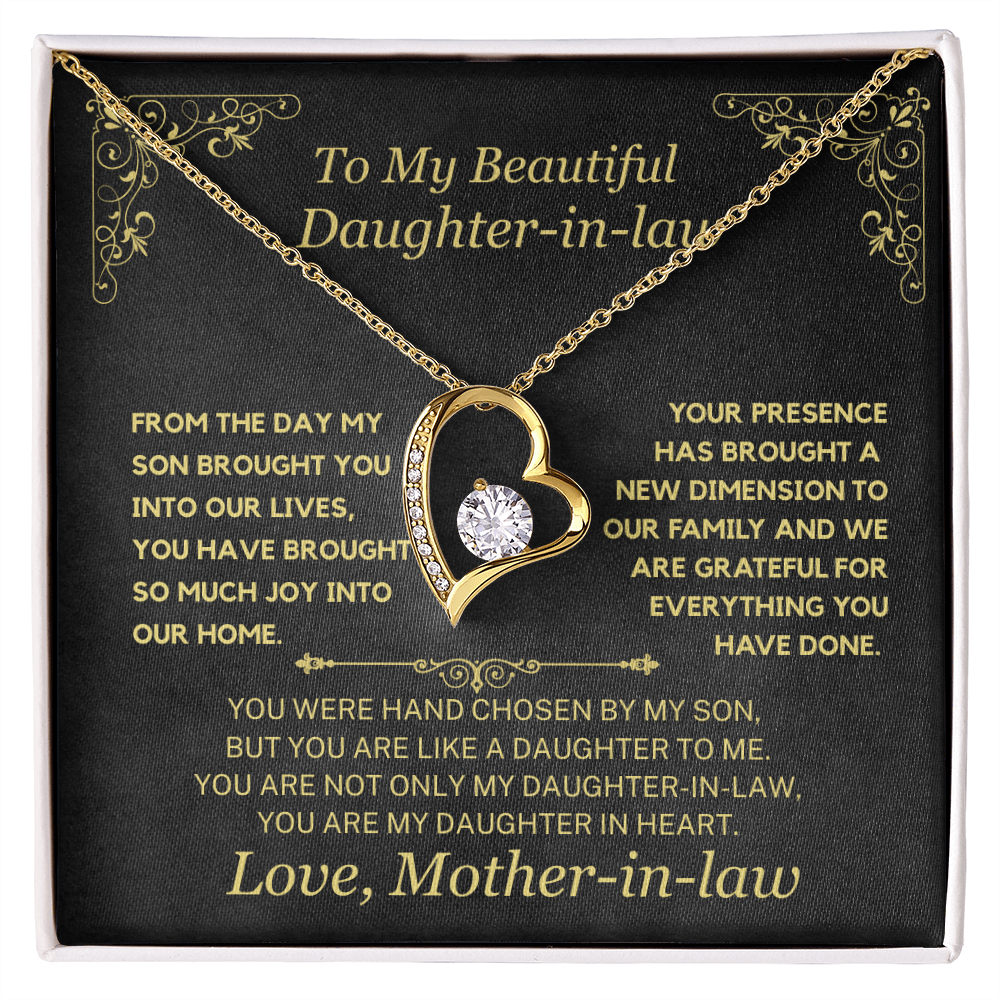 (Almost Sold Out) You Are My Daughter-in-Heart  Necklace For Daughter-in-Law.