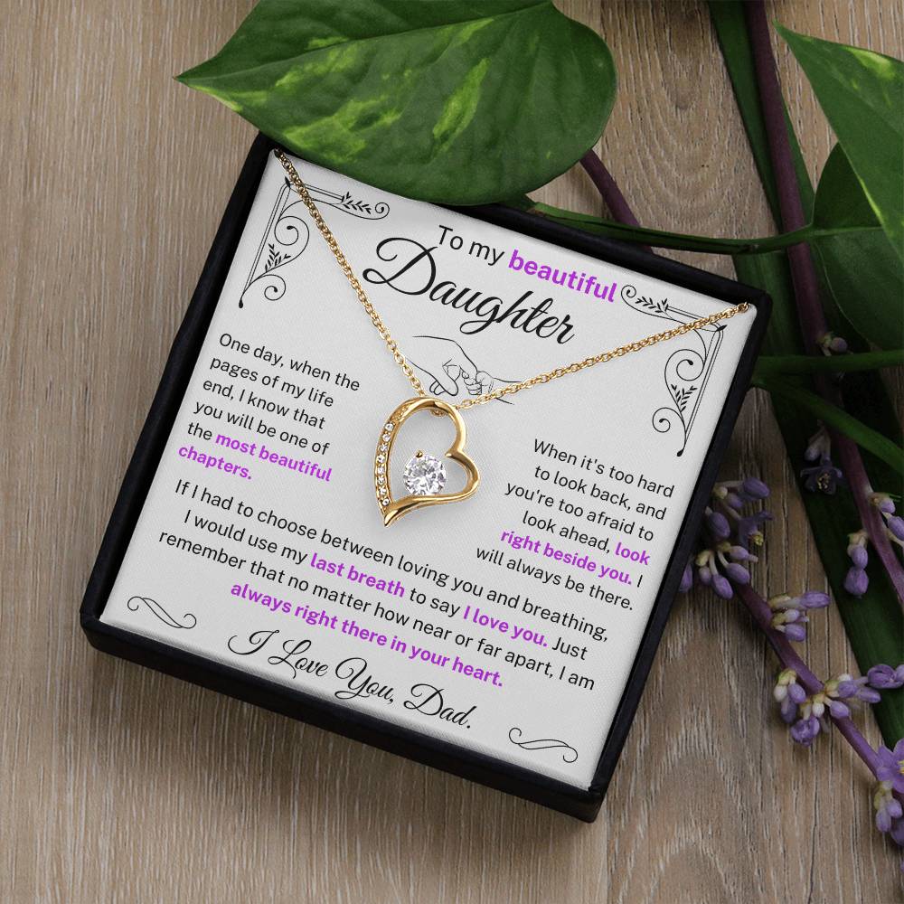 (Almost Sold Out) I would use my last breath to say I Love You - Necklace For Daughter