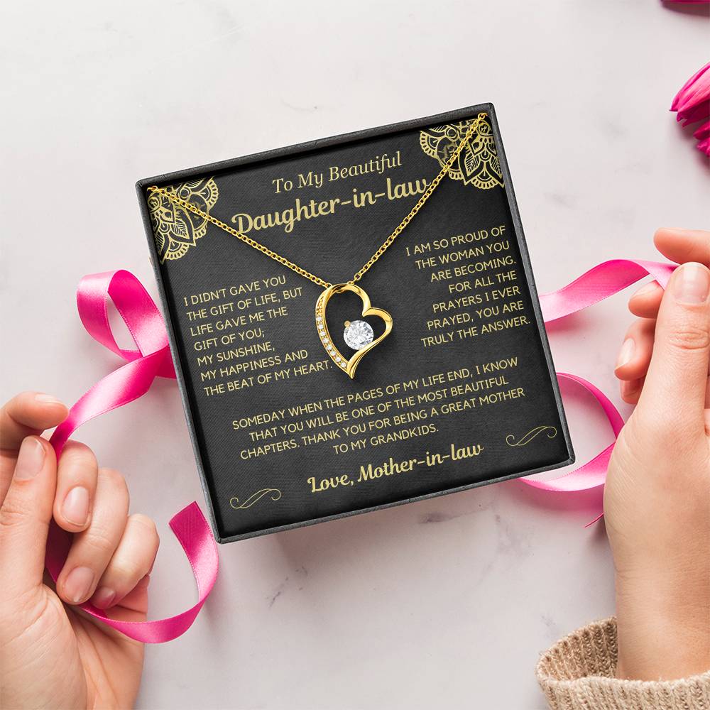 (Almost Sold Out) Life gave me the gift of you - Necklace for Daughter-in-law