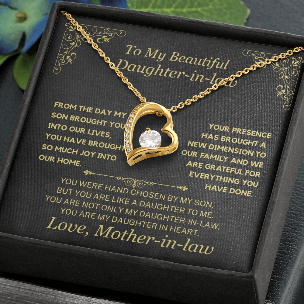 (Almost Sold Out) You Are My Daughter-in-Heart  Necklace For Daughter-in-Law.