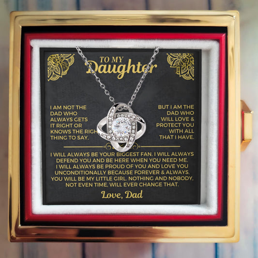 You will always be my little girl - Luxury Rose Box Necklace for Daughter from Dad