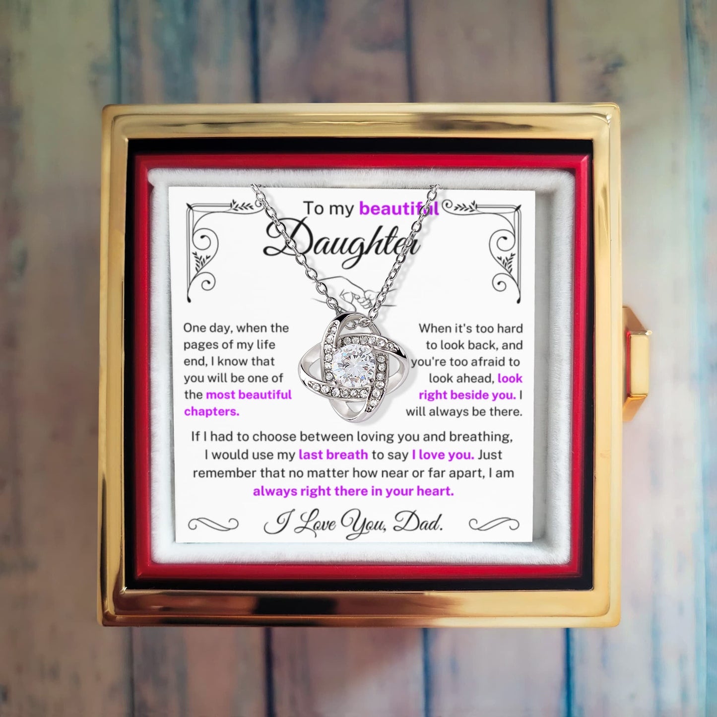 I would use my last breath to say I Love You - Necklace For Daughter