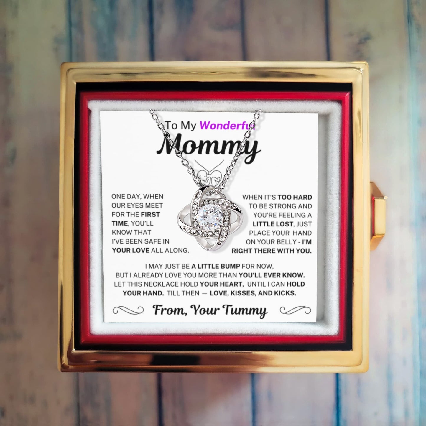 (Almost Sold Out) I Already Love Your More Than You'll Ever Know - Promise From The Bump Rose Necklace Set