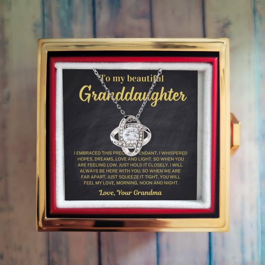 When you are feeling low, hold it closely -  Necklace For Granddaughter