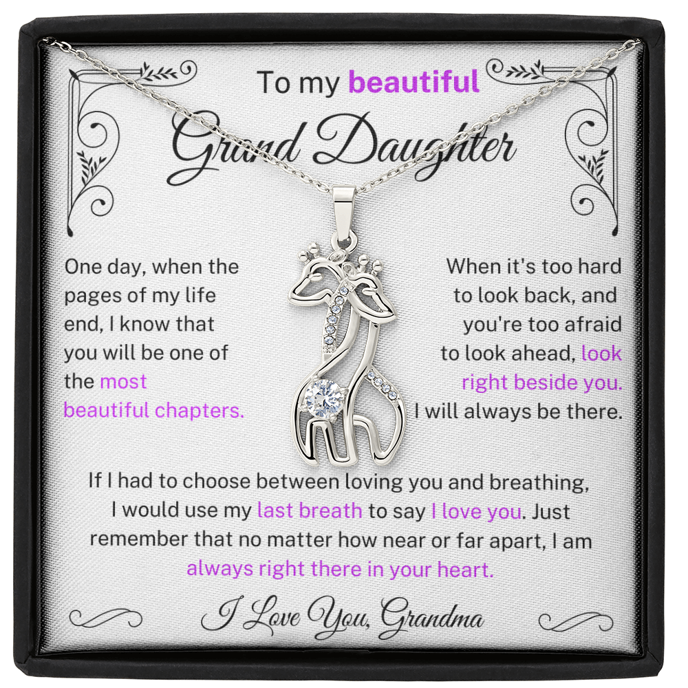 (Almost Sold Out) I would use my last breath to say I Love You - Necklace For Granddaughter