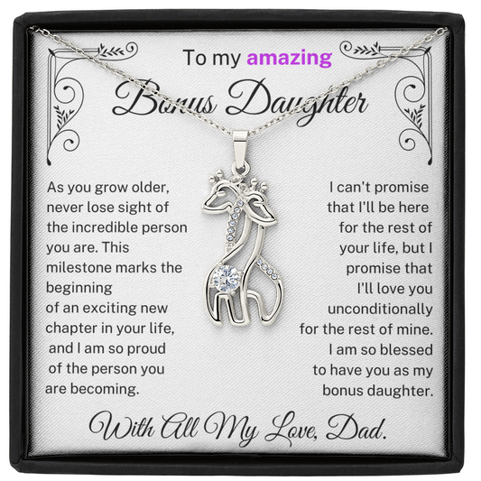 I'm blessed to have you as my bonus daughter - Necklace For Bonus Daughter