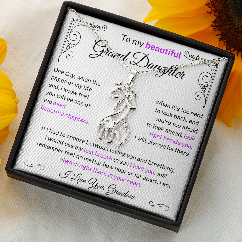 (Almost Sold Out) I would use my last breath to say I Love You - Necklace For Granddaughter