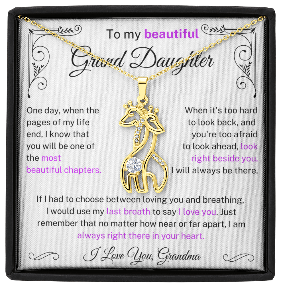 (Almost Sold Out) I would use my last breath to say I Love You - Necklace For Granddaughter